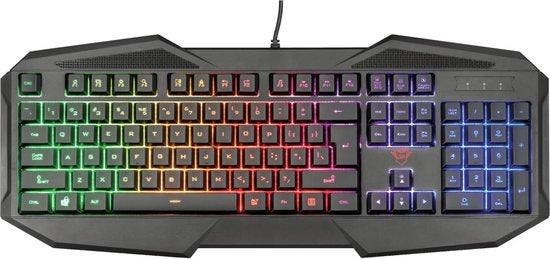 Gaming Toetsenbord - FR AZERTY - Zwart Trust GXT 830 Avonn -, Computers en Software, Netwerk switches, Nieuw, Verzenden