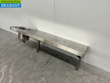 Etagère murale en acier inoxydable 98 x 31,5 cm avec petit, Verzenden