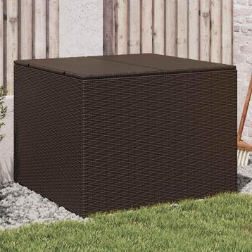 vidaXL Tuinbox 291 L poly rattan bruin, Verzenden