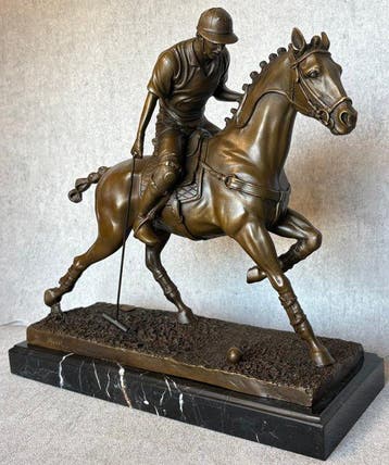 Statue, Exclusief sculptuur van een Polo speler 31.5 cm /