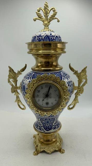 Vaasklok - Brons, Glas, Porselein - 1850-1900, Antiek en Kunst