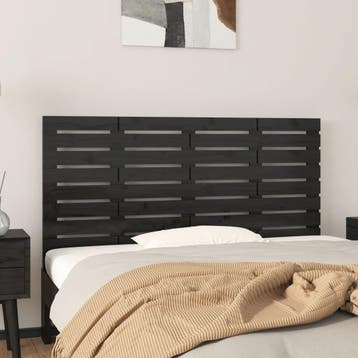 vidaXL Hoofdbord wandmontage 126x3x63 cm massief grenenhout, Verzenden