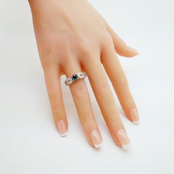 Zonder minimumprijs - Ring - 18 karaat Witgoud - 0.82ct. tw.
