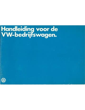 1979 VOLKSWAGEN TRANSPORTER INSTRUCTIEBOEKJE DUITS, Ophalen of Verzenden