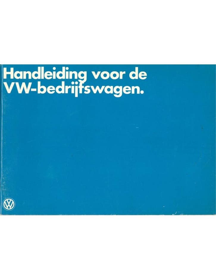 1979 VOLKSWAGEN TRANSPORTER INSTRUCTIEBOEKJE DUITS, Autos : Divers, Modes d'emploi & Notices d'utilisation, Enlèvement ou Envoi