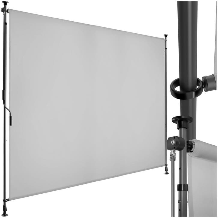 Zonnescherm Taija met handslinger - 200 x 310 cm, lichtgrijs, Tuin en Terras, Zonneschermen, Verzenden