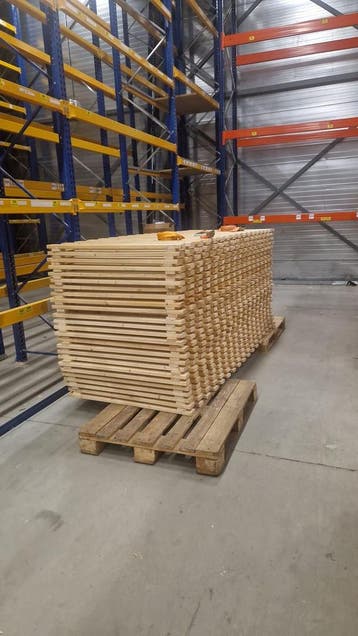 Vlonder 3600x1000mm vurenhout open 2-delig gebruikt, Ophalen of Verzenden