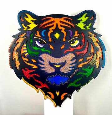Krzysztof Gudanski - Tiger XL - Animal Flow, Relief