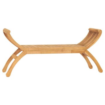 Teak tuinbank 126cm | Tweede kansje | OP = OP, Verzenden, Zo goed als nieuw, Teakhout