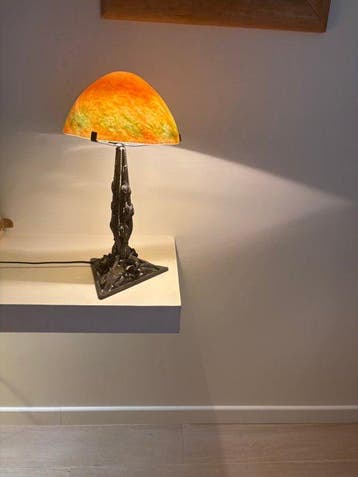 Tafellamp - Smeedijzer - lamp Art Deco