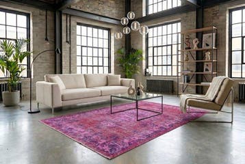 Roze vintage - Vloerkleed - 285 cm - 165 cm - met, Nieuw