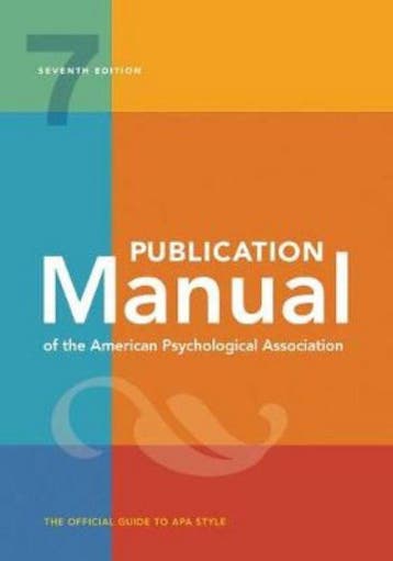 Publication Manual of the American Psychological Association, Verzenden, American Psychological Association