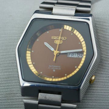 Seiko - 5 Automatic Hexagon Case - Zonder minimumprijs -