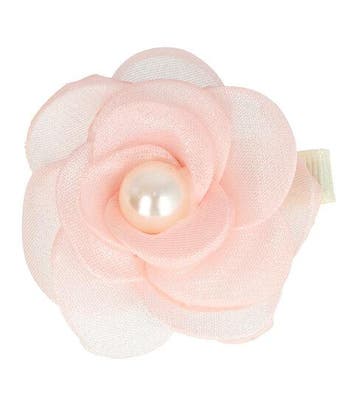 Haarspeld Duckklem 5cm – Roos Bloemvorm met Parel – Roze, Handtassen en Accessoires, Nieuw