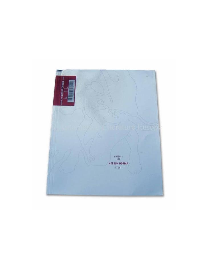 2011 LAMBORGHINI MAGAZINE NESSUN DORMA 09 DUITS, Boeken, Auto's | Folders en Tijdschriften, Ophalen of Verzenden