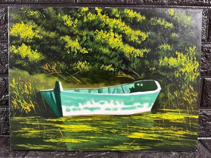 Toni Cimino (1962) - Sulla Barca, Antiquités & Art, Art | Peinture | Classique