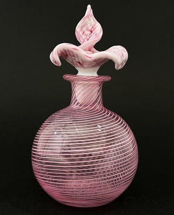 Murano Profumiera Vintage in Vetro Artistico - H 15,5 cm –