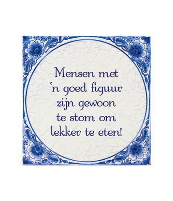 Delfts Blauw Tegel Goed Figuur 14,5cm, Verzenden