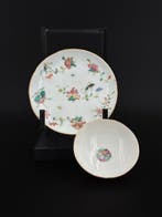 Beker (2) - Porselein - Bol en zijn schotel