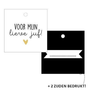 3x Cadeaulabel  voor mijn lieve juf!  (Per 3 stuks), Verzenden, Nieuw