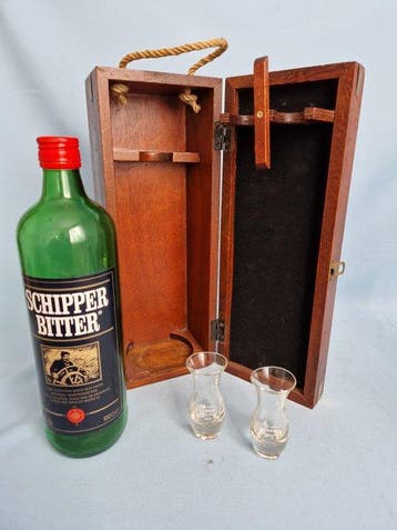 Coffret cadeau en bois Schipper Bitter, avec thème nautique