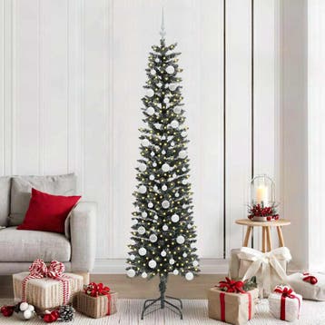vidaXL Kunstkerstboom met 300 LED Groen 210 cm PVC en, Verzenden