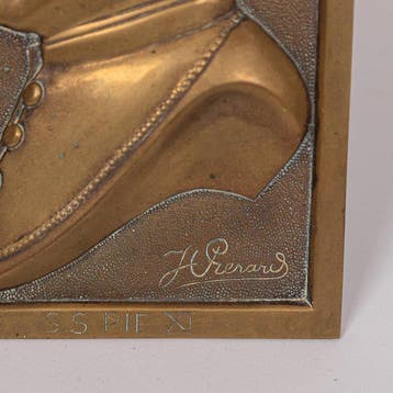 Plaquette en bronze, Pape Pie XI - Bronze - 1920-1930