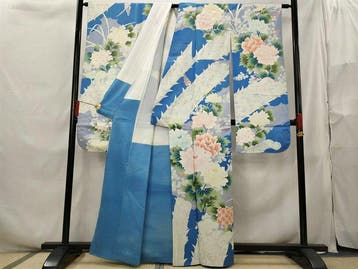 Uitzonderlijke Japanse zijden furisode-kimono –, Antiek en Kunst