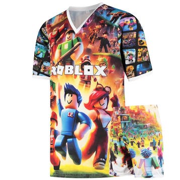 Kingdo Roblox Shirt en Broekje - Voetbaltenue - Kinderen, Sport en Fitness, Voetbal, Verzenden, Nieuw, Bal