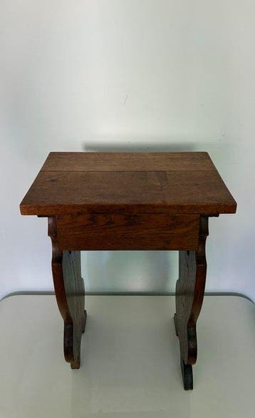 Bijzettafel - Eik - Bijzettafel met lade, Antiek en Kunst