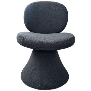 Polspotten Draaibare Stoel Gestoffeerd Blauw Boucle -, Huis en Inrichting, Fauteuils, Gebruikt, Verzenden, Minder dan 75 cm, Stof
