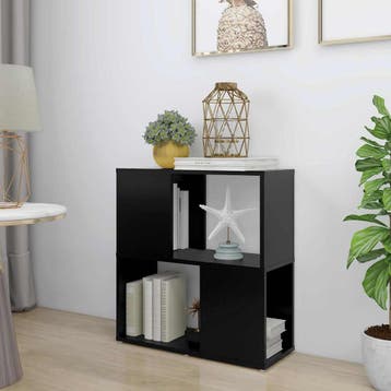 vidaXL Boekenkast 60x24x63 cm bewerkt hout zwart, Verzenden