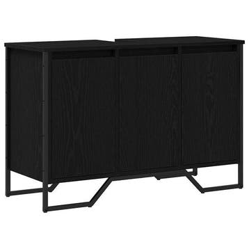Meuble sous-lavabo noir chene 91x35x60cm - Jusqua epuise..., Maison & Meubles, Verzenden