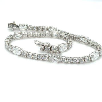 Armband - 14 karaat Witgoud - 6.25ct. tw. Diamant