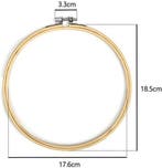 Bamboe borduurring flowerhoop bloemenring met stelschroef 18, Hobby en Vrije tijd, Nieuw