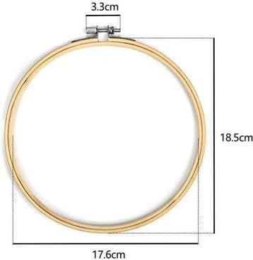 Bamboe borduurring flowerhoop bloemenring met stelschroef 18, Hobby en Vrije tijd, Nieuw