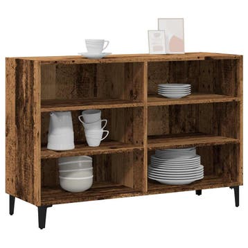 vidaXL Dressoir 103,5x35x70 cm bewerkt hout oud houtkleurig, Verzenden