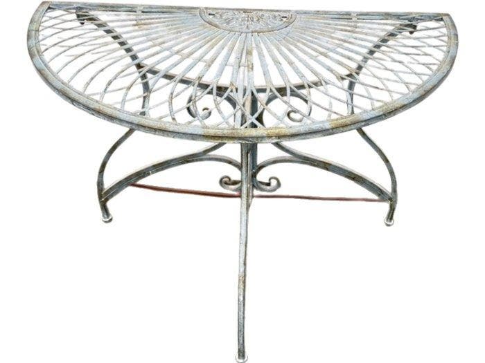 Tuintafel - IJzer - Tuintafel halfrond, Antiek en Kunst, Curiosa en Brocante