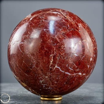 Natuurlijk zeldzame rode jaspis-kwarts Sphere, Himalaya-