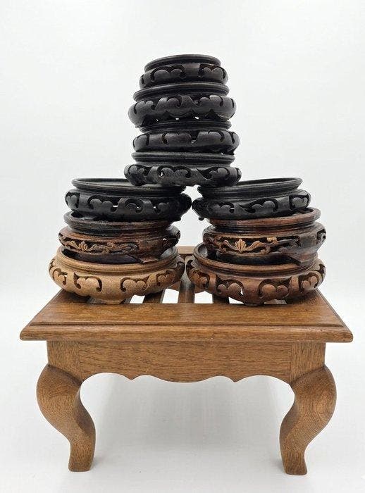 Standaard - Hout - China - Standaards onderzetters (Zonder, Antiquités & Art, Antiquités | Autres Antiquités