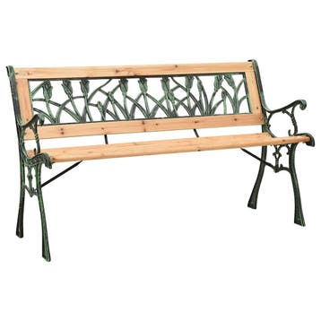vidaXL Tuinbank 122 cm gietijzer en massief vurenhout, Verzenden