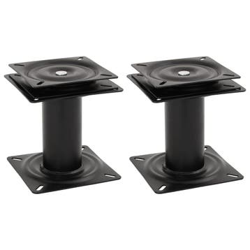 vidaXL Bootstoelpoten 2 st met 360° draaiplateau staal, Watersport en Boten, Verzenden, Nieuw