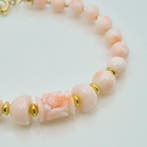 Corail - Argent, Plaqué or - Bracelet - Corallo Rosa