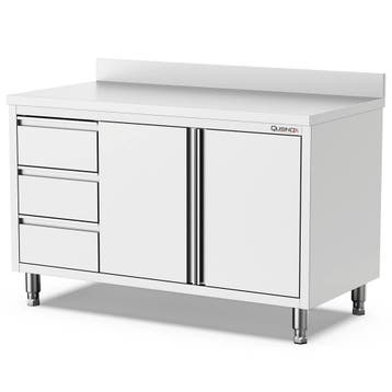 Werkbank | 700 LINE | RVS | Draaideuren + Laden (Links) |, Verzenden