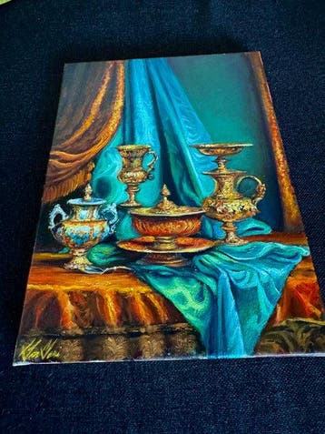 BarBeni (1981) - Golden Elegance – Baroque Still Life, Antiek en Kunst