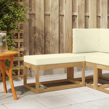 vidaXL Buitenstoel Bank Massief Acacia Hout Whitewash en, Verzenden, Nieuw