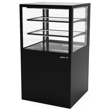 Neutrale Vitrine | INTEGRA | Zwart | 3 Niveaus | Wielen, Verzenden, Nieuw in verpakking