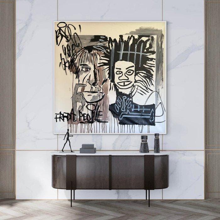 Freda People - Super Rare Basquiat XL, Antiquités & Art, Art | Peinture | Moderne