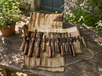Werkgereedschap (11) Vintage - 11 Nomi + Tool Roll