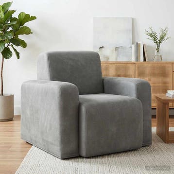 vidaXL Fauteuil Lichtgrijs fluweel, Verzenden